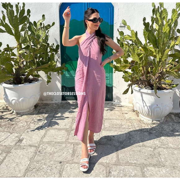 ZARA BLOGGER FAVE!!! Open Back Midi Dress NWT - Picture 12 of 16